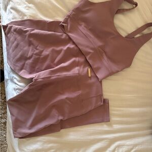 Til You Collapse Mauve Leggings and Top Set